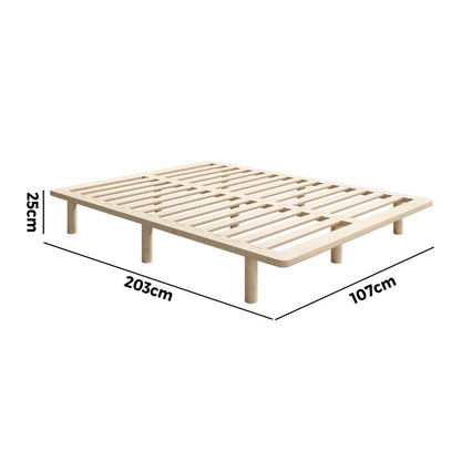 Oikiture Bed Frame King Single Wooden Bed Base-Wooden Bed Frames-PEROZ Accessories