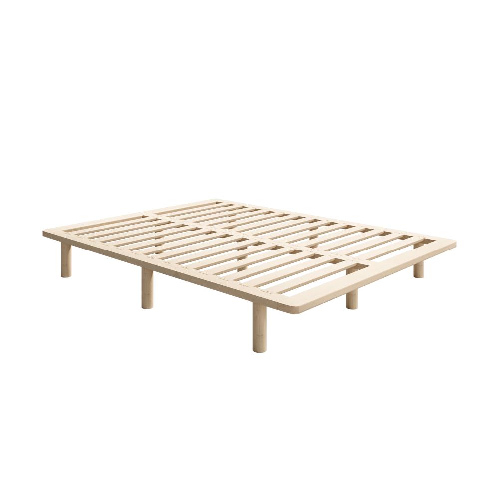 Oikiture Bed Frame Queen Size Wooden Bed Base-Wooden Bed Frames-PEROZ Accessories