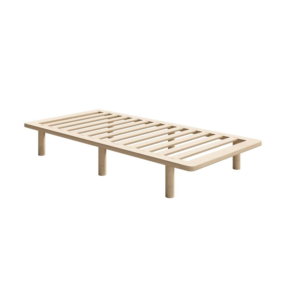 Oikiture Bed Frame Single Size Wooden Bed Base-Wooden Bed Frames-PEROZ Accessories