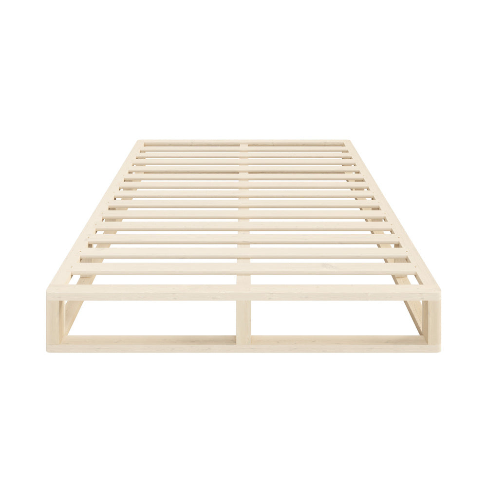 Oikiture Wooden Bed Frame King Single Cage-like Base-Bed Frames-PEROZ Accessories