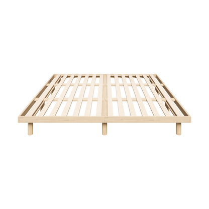 Oikiture Bed Frame King Size Bed Base Solid Wood Slats-Wooden Bed Frames-PEROZ Accessories