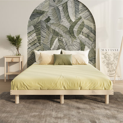 Oikiture Bed Frame King Single Bed Base Solid Wood Slats-Wooden Bed Frames-PEROZ Accessories