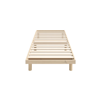 Oikiture Bed Frame Single Size Bed Base Solid Wood Slats-Wooden Bed Frames-PEROZ Accessories