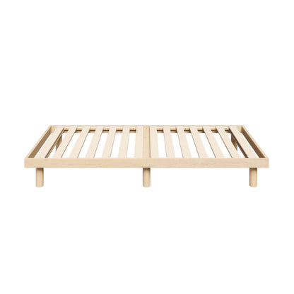Oikiture Bed Frame Single Size Bed Base Solid Wood Slats-Wooden Bed Frames-PEROZ Accessories
