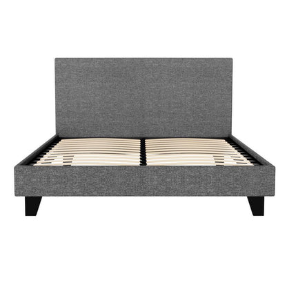 Artiss Neo Bed Frame Fabric - Grey Double-Bed Frames-PEROZ Accessories