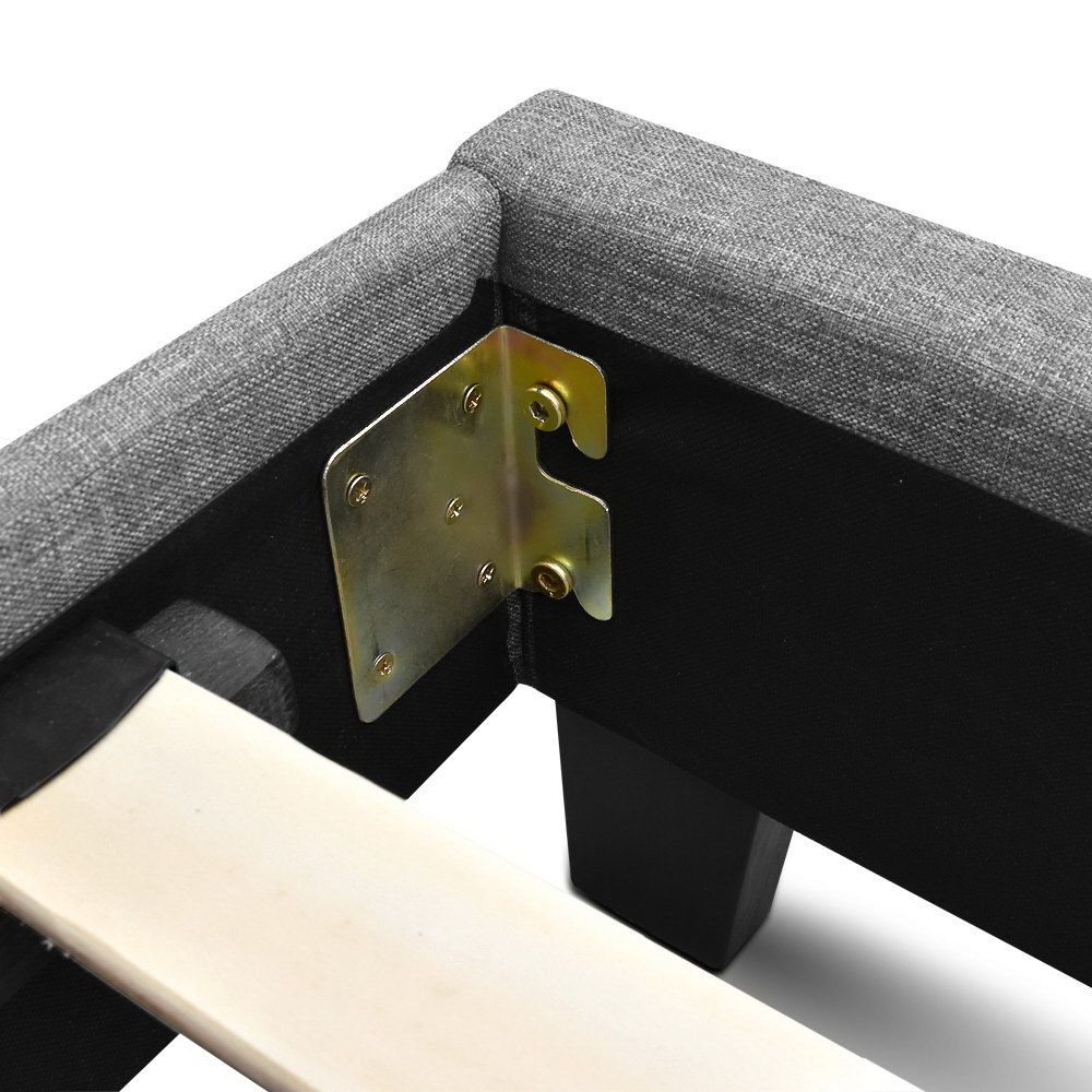 Artiss Neo Bed Frame Fabric - Grey Double-Bed Frames-PEROZ Accessories