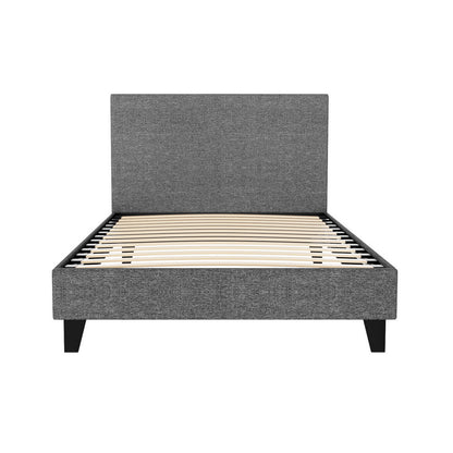 Artiss Neo Bed Frame Fabric - Grey King Single-Bed Frames-PEROZ Accessories