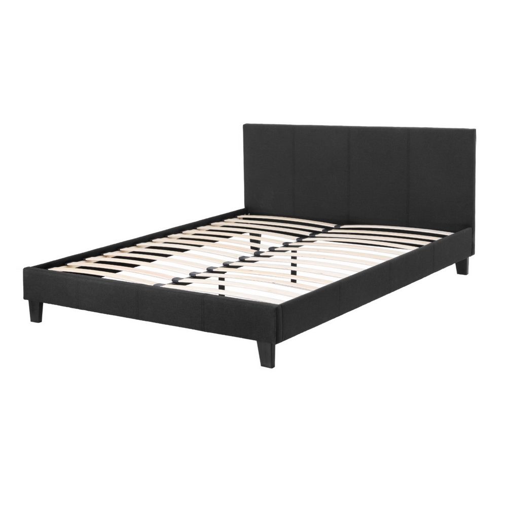 Artiss Neo Bed Frame Fabric - Charcoal Queen-Bed Frames-PEROZ Accessories