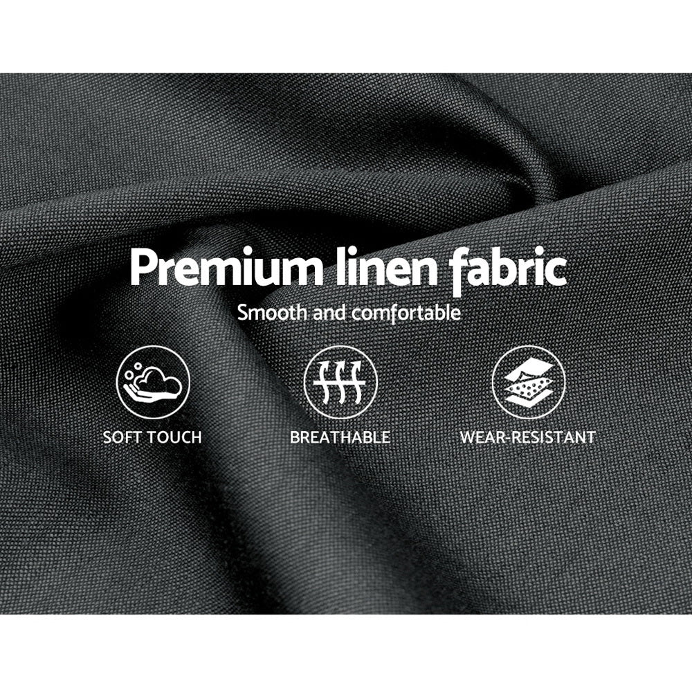 Artiss Neo Bed Frame Fabric - Charcoal Queen-Bed Frames-PEROZ Accessories