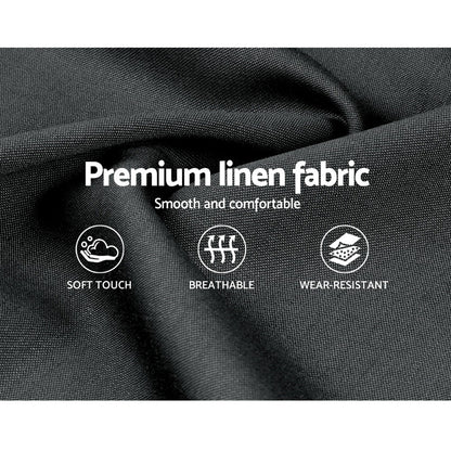 Artiss Neo Bed Frame Fabric - Charcoal Queen-Bed Frames-PEROZ Accessories