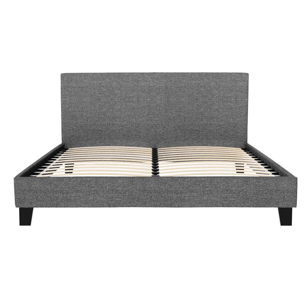 Artiss Neo Bed Frame Fabric - Grey Queen-Bed Frames-PEROZ Accessories
