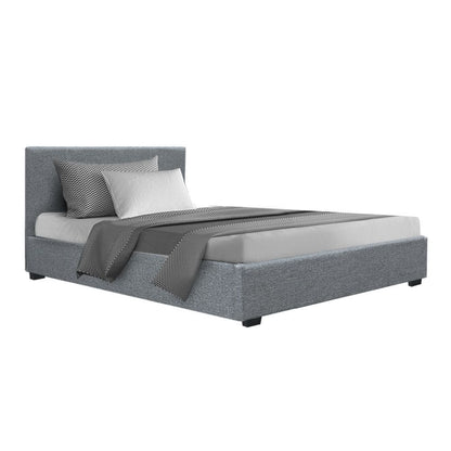 Artiss Nino Bed Frame Fabric - Grey King Single-Bed Frames-PEROZ Accessories