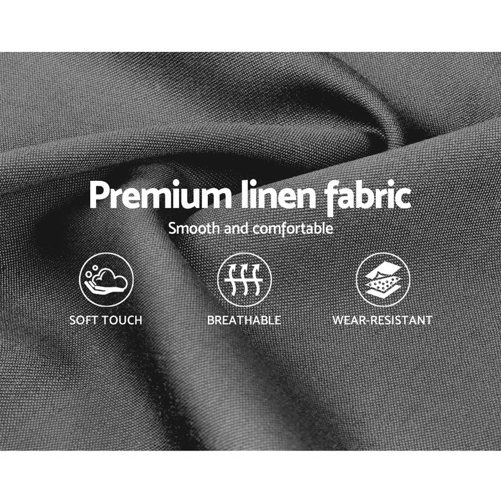 Artiss Nino Bed Frame Fabric - Grey King Single-Bed Frames-PEROZ Accessories