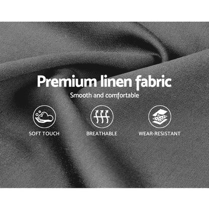 Artiss Nino Bed Frame Fabric - Grey King Single-Bed Frames-PEROZ Accessories