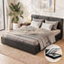 Artiss Nino Bed Frame PU Leather - Black Queen-Bed Frames-PEROZ Accessories