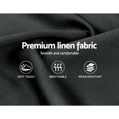 Artiss Pier Bed Frame Fabric - Charcoal King-Bed Frames-PEROZ Accessories