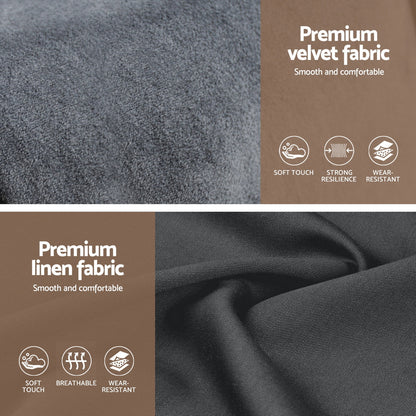 Artiss King Bed Frame with Storage Grey Velvet Headboard Gas Lift Platform Base-Furniture &gt; Bedroom &gt; Beds &amp; Bed Frames-PEROZ Accessories