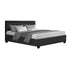 Artiss Vila Bed Frame Fabric Gas Lift Storage - Charcoal Queen-Bed Frames-PEROZ Accessories