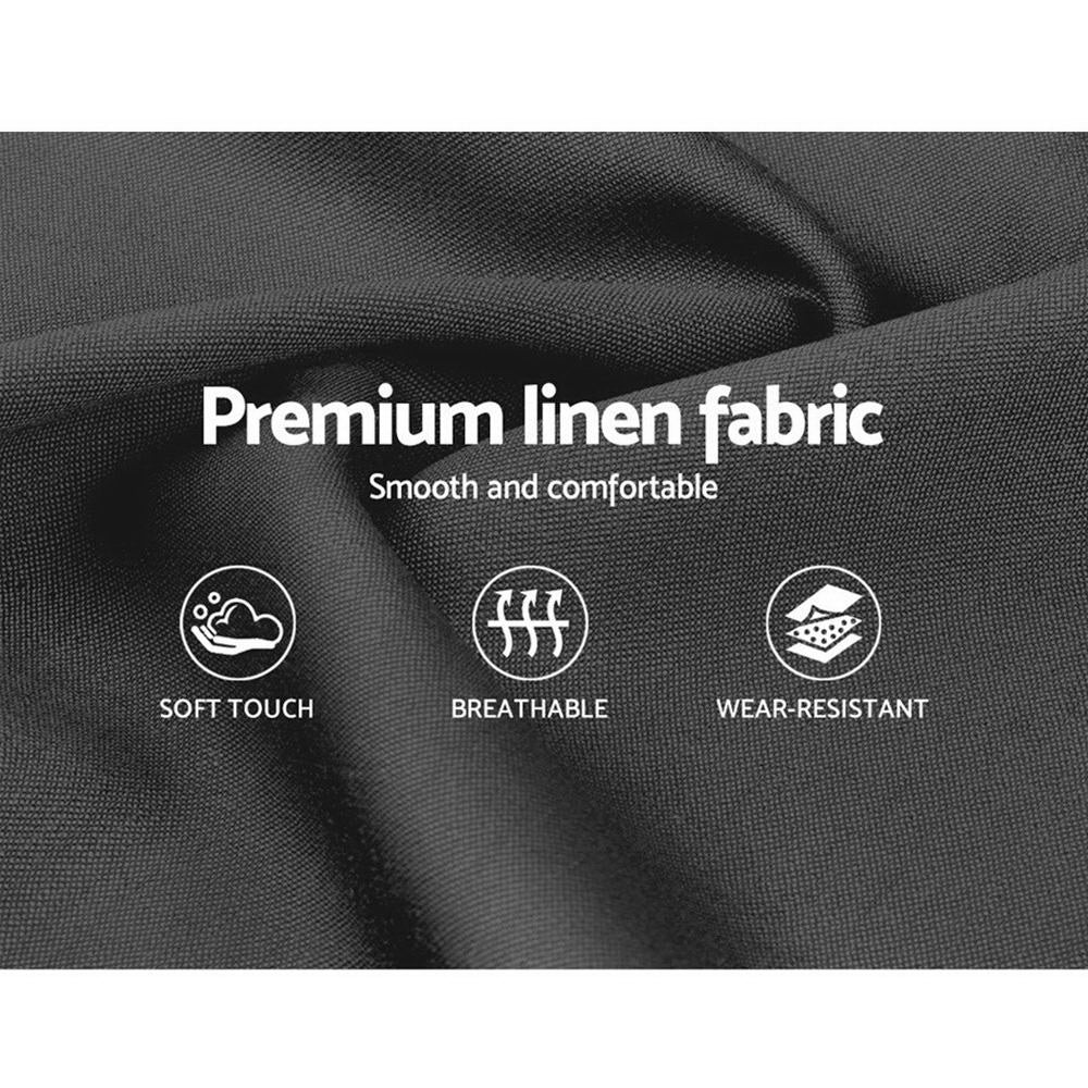 Artiss Vila Bed Frame Fabric Gas Lift Storage - Charcoal Queen-Bed Frames-PEROZ Accessories