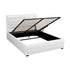 Artiss Tiyo Bed Frame PU Leather Gas Lift Storage - White Double-Bed Frames-PEROZ Accessories