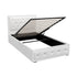 Artiss Tiyo Bed Frame PU Leather Gas Lift Storage - White King Single-Bed Frames-PEROZ Accessories