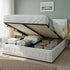 Artiss Tiyo Bed Frame PU Leather Gas Lift Storage - White Queen-Bed Frames-PEROZ Accessories