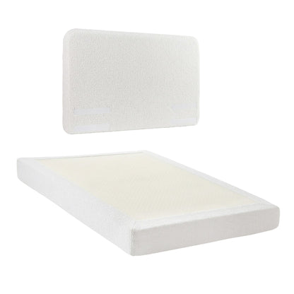 Artiss Double Bed Frame Boucle Fabric Vacuum Compressed Beds Removable Washable Cover-Furniture > Bedroom > Beds &amp; Bed Frames-PEROZ Accessories