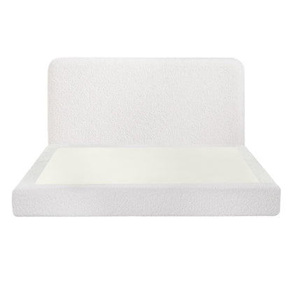 Artiss Queen Bed Frame Boucle Fabric Vacuum Compressed Beds Washable Cover No-Assembly-Furniture > Bedroom > Beds &amp; Bed Frames-PEROZ Accessories