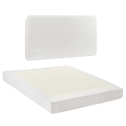 Artiss Queen Bed Frame Boucle Fabric Vacuum Compressed Beds Washable Cover No-Assembly-Furniture > Bedroom > Beds &amp; Bed Frames-PEROZ Accessories