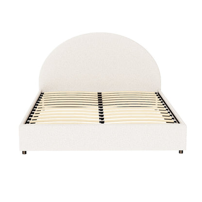 Artiss Bed Frame Gas Lift Strorage Beds Base Platform Boucle Fabric Queen ELLA-Furniture &gt; Bedroom &gt; Beds &amp; Bed Frames-PEROZ Accessories