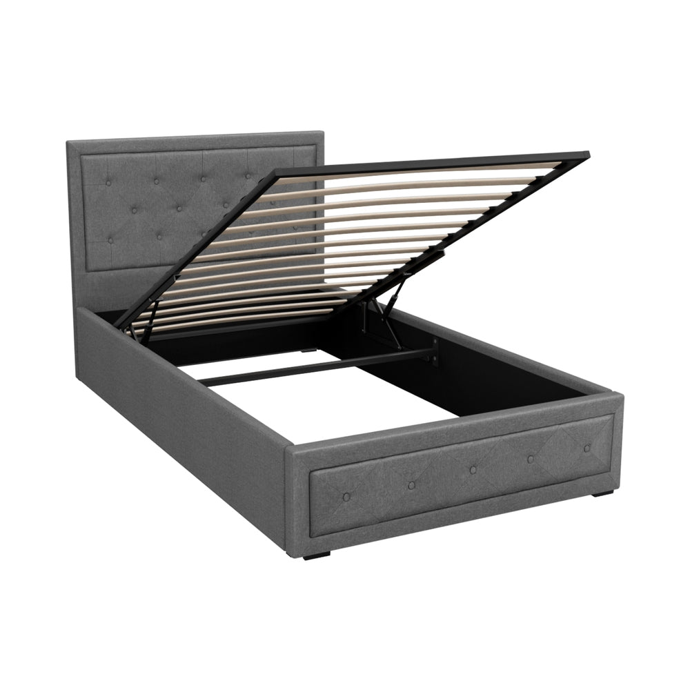 Artiss Bed Frame King Single Size Gas Lift Mattress Base with Storage Fabric-Bed Frames-PEROZ Accessories