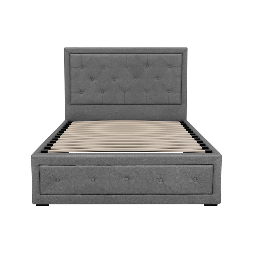 Artiss Bed Frame King Single Size Gas Lift Mattress Base with Storage Fabric-Bed Frames-PEROZ Accessories