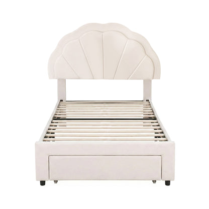 Artiss King Single Bed Frame with Storage Drawer Upholstered Velvet Platform Bed LED Headboard-Furniture > Bedroom > Beds &amp; Bed Frames-PEROZ Accessories
