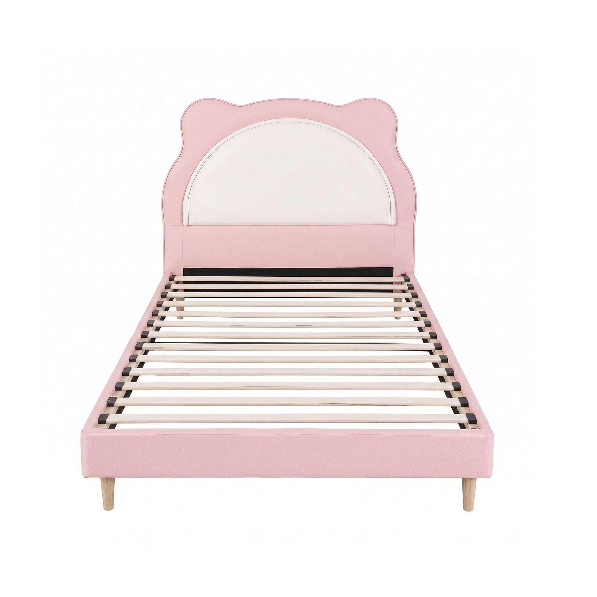 Artiss King Single Pink Kids Bed Frame for Girls Bedroom Cute Animal Upholstered-Furniture > Bedroom > Beds &amp; Bed Frames-PEROZ Accessories