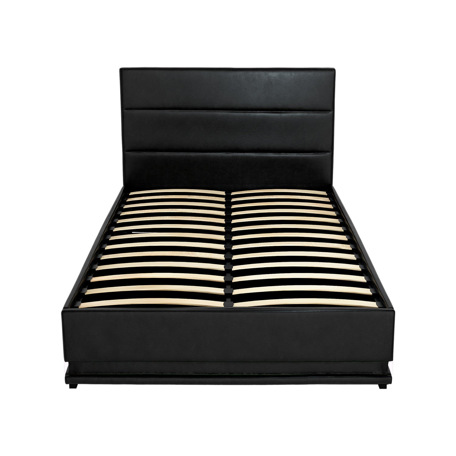 Artiss RGB LED Bed Frame King Single Size Gas Lift Base Storage Leather LUMI