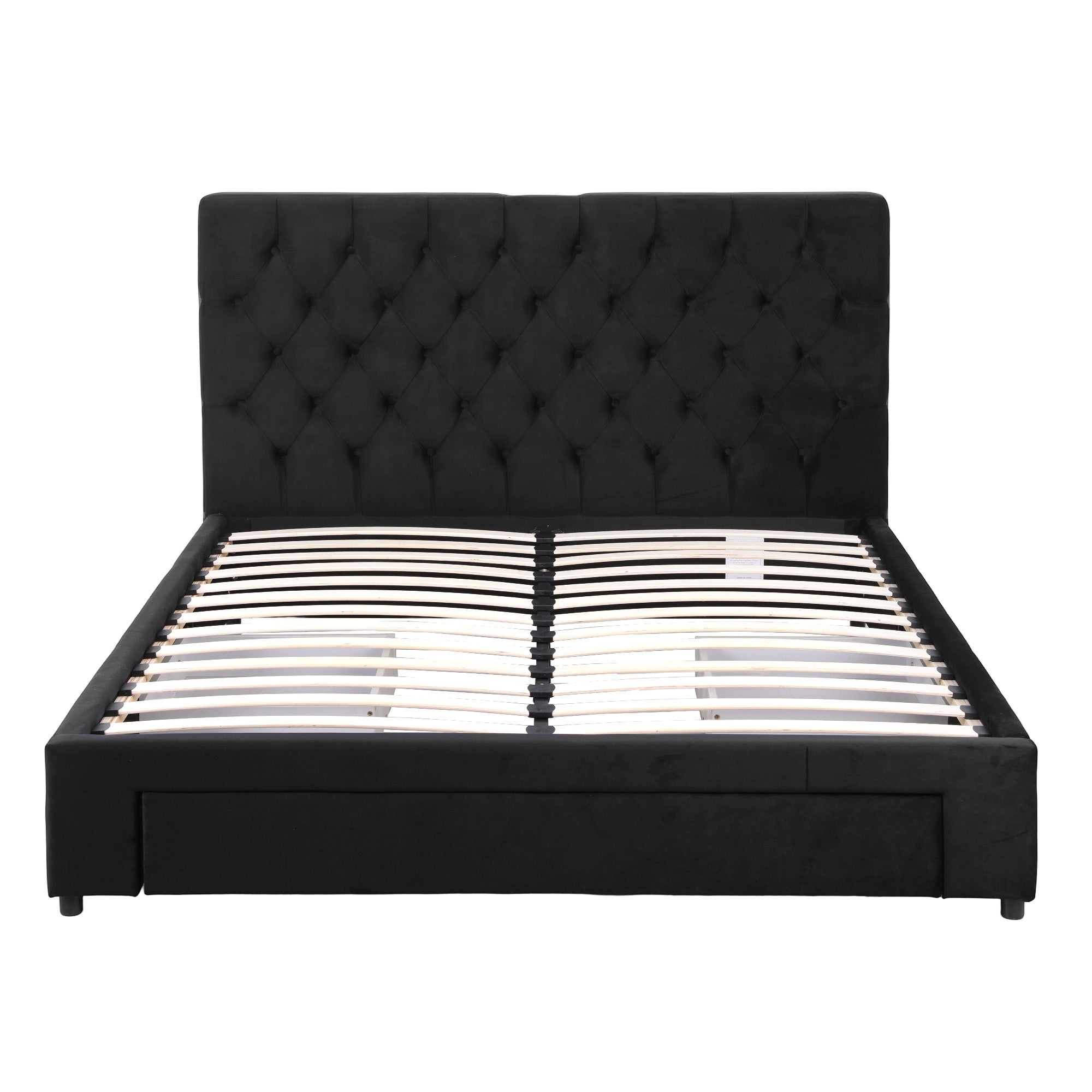 Artiss Queen Bed Frame Storage Charging Station Upholstered 3 Drawers USB Type-C-Furniture > Bedroom > Beds &amp; Bed Frames-PEROZ Accessories