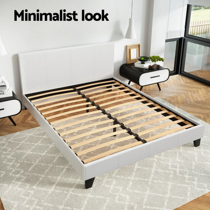 Artiss Bed Frame Queen Size White NEO-Furniture > Bedroom > Beds &amp; Bed Frames-PEROZ Accessories