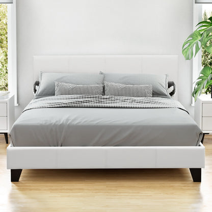 Artiss Bed Frame Queen Size White NEO-Furniture &gt; Bedroom &gt; Beds &amp; Bed Frames-PEROZ Accessories