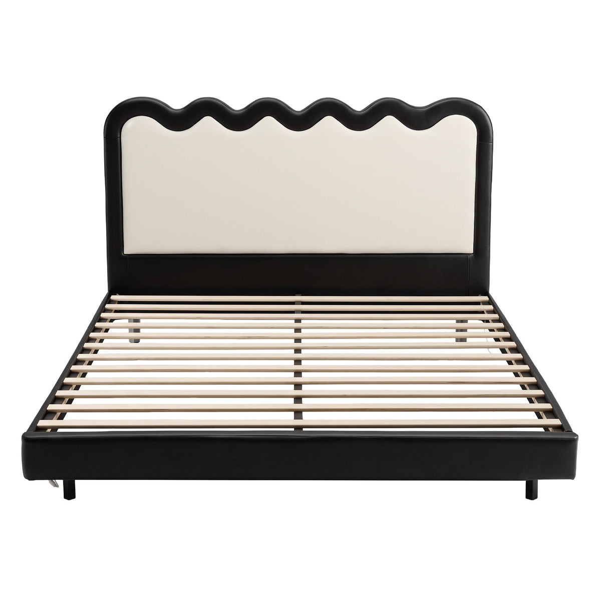 Artiss Queen Bed Frame, Floating Design with RGB LED and USB Charging