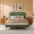 Artiss Double Bed Frame, Green Fabric, Padded Headboard, 300kg Capacity-Furniture > Bedroom > Beds & Bed Frames-PEROZ Accessories