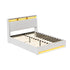 Artiss Bed Frame Gas Lift LED Beds Base Platform White PVC Leather Storage Headboard - Queen-Furniture > Bedroom > Beds & Bed Frames-PEROZ Accessories