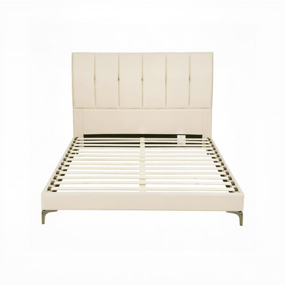 Artiss Double Bed Frame Upholstered Platform Bed with Tufted Headboard 300kg Support