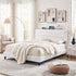 Artiss Queen Bed Frame with Storage Adjustable Headboard Platform Base Linen Fabric Charging Ports-Furniture > Bedroom > Beds & Bed Frames-PEROZ Accessories