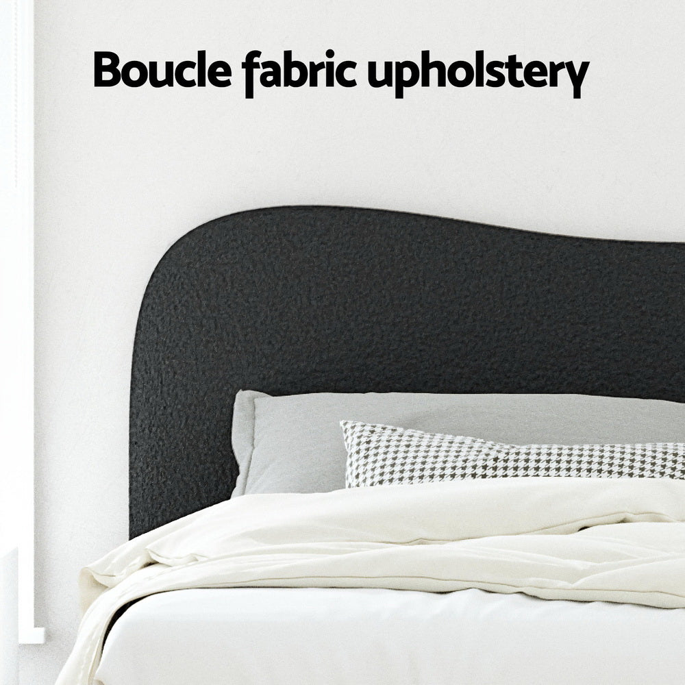 Artiss Bed Frame Double Size Boucle DARA-Furniture &gt; Bedroom &gt; Beds &amp; Bed Frames-PEROZ Accessories