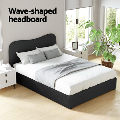 Artiss Bed Frame Double Size Boucle DARA-Furniture &gt; Bedroom &gt; Beds &amp; Bed Frames-PEROZ Accessories