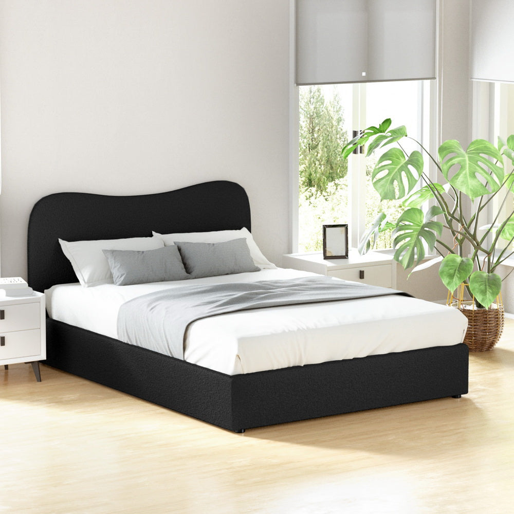 Artiss Bed Frame Double Size Boucle DARA-Furniture &gt; Bedroom &gt; Beds &amp; Bed Frames-PEROZ Accessories