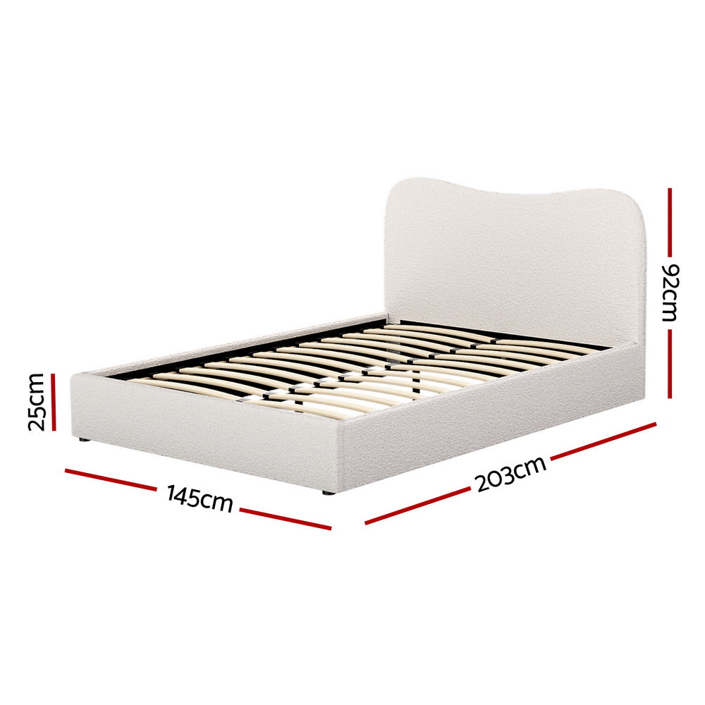Artiss Bed Frame Double Size Boucle DARA-Baby &amp; Kids &gt; Kid&