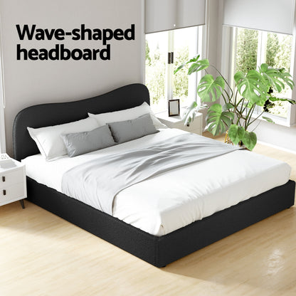 Artiss Bed Frame King Size Boucle DARA-Furniture &gt; Bedroom &gt; Beds &amp; Bed Frames-PEROZ Accessories