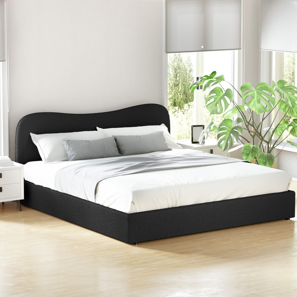 Artiss Bed Frame King Size Boucle DARA-Furniture &gt; Bedroom &gt; Beds &amp; Bed Frames-PEROZ Accessories