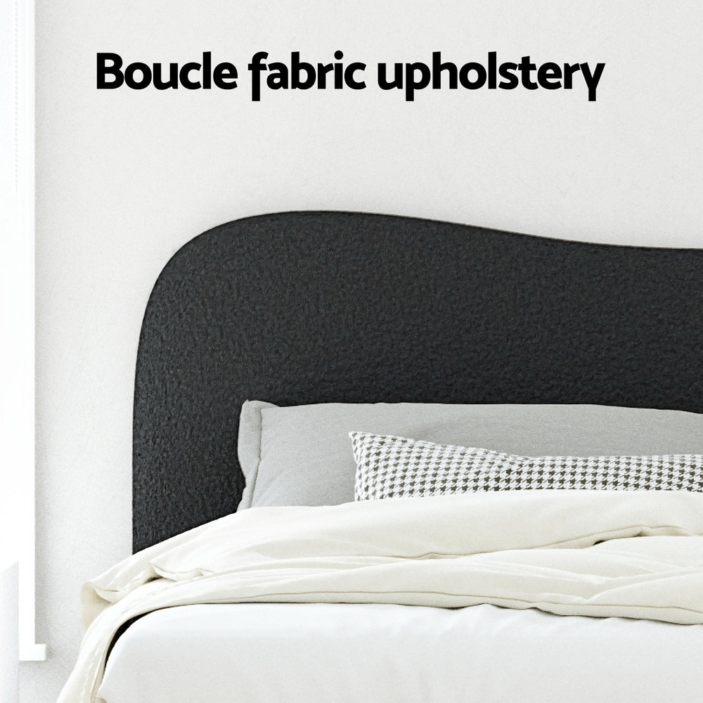Artiss Bed Frame King Single Size Boucle DARA-Furniture &gt; Bedroom &gt; Beds &amp; Bed Frames-PEROZ Accessories